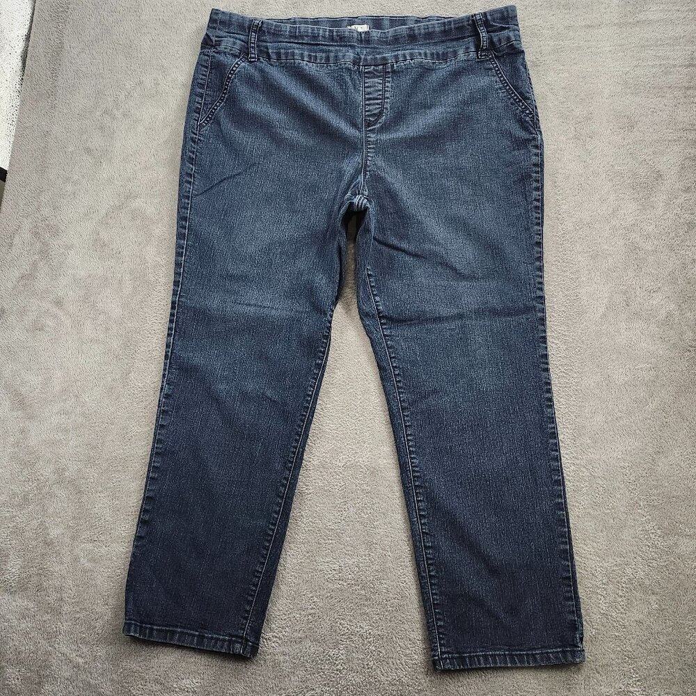 DC Jeans Womens 22P Blue Denim Pull On Casual Comfort Relaxed